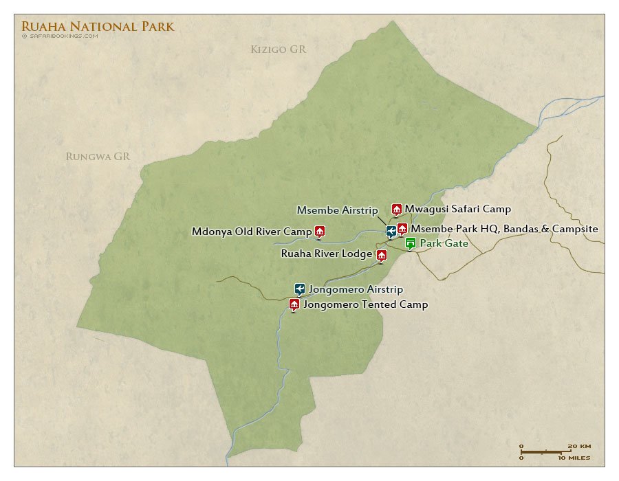 Saadani National Park Map