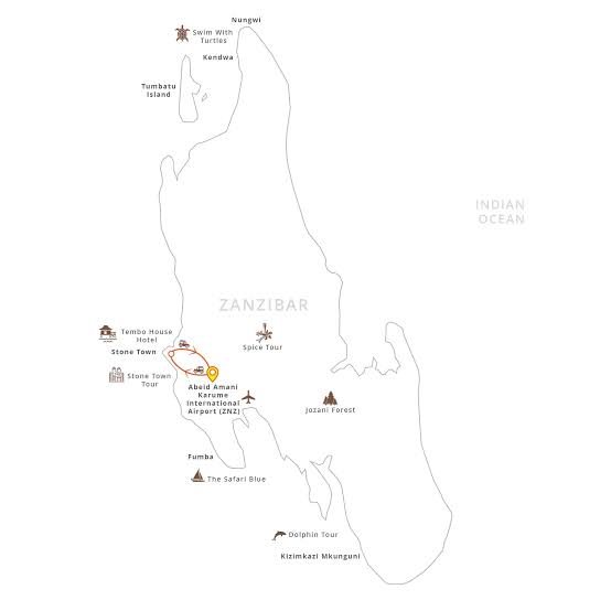 Stone Town Zanzibar Map